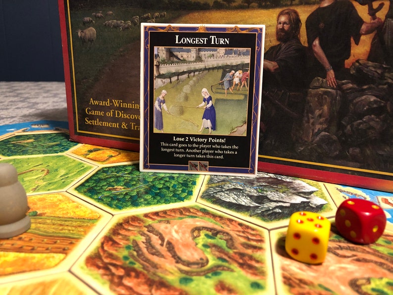 TTM Longest Turn Game Card Compatible With Catan's Etsy UK