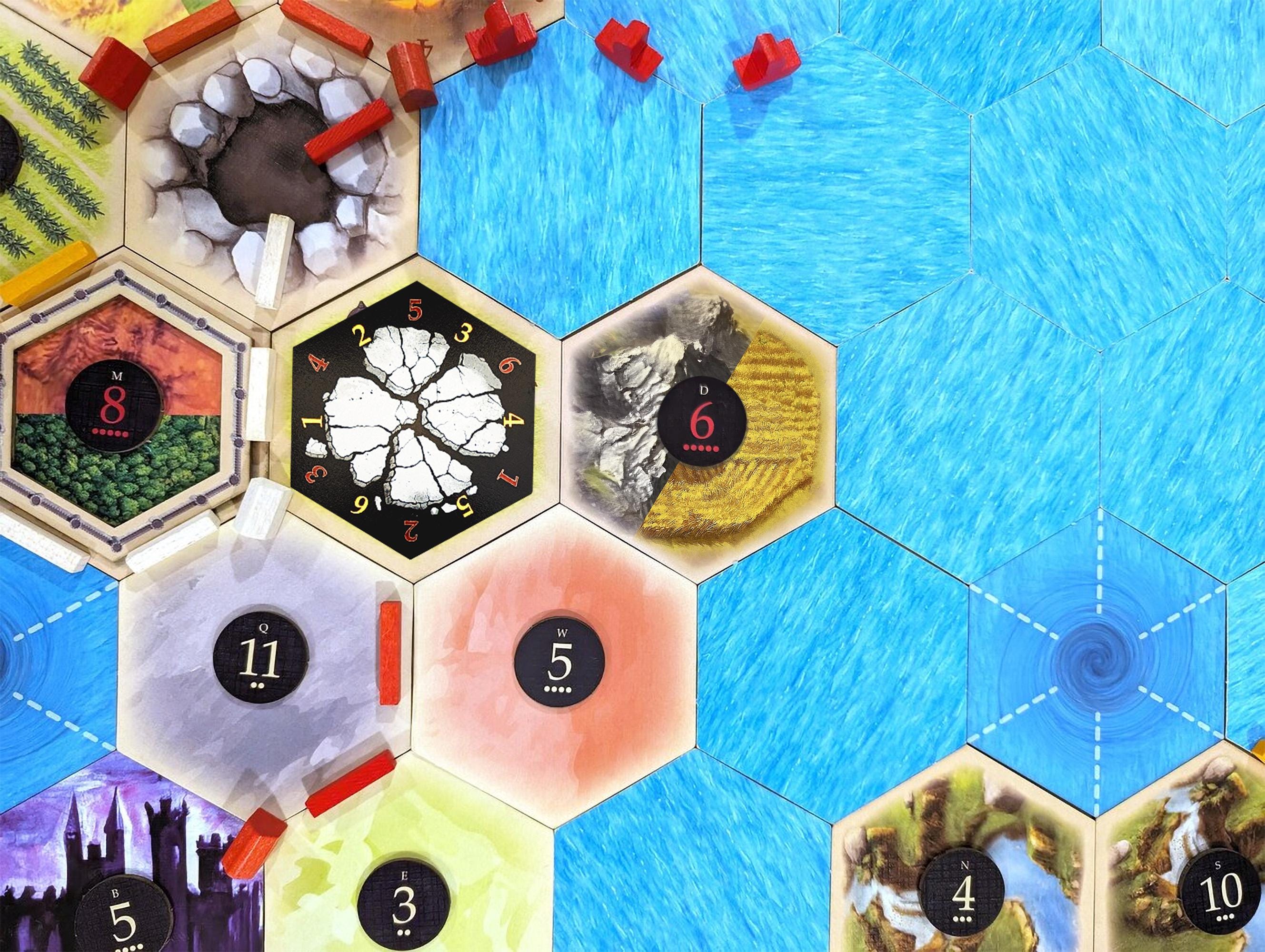 Disaster Game Card Earthquake Mini Hex Disaster Scenario Compatible With Catan's Settlers ...