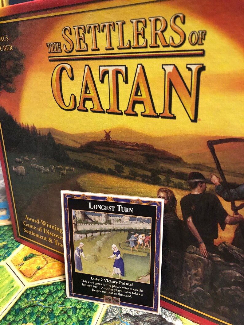 TTM Longest Turn Game Card Compatible With Catan's Etsy