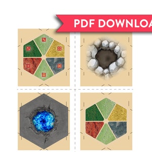 Pakket met 4 TTM-scenario's! Amalgamen, portaal, grot compatibel met Catan's Kolonisten van Catan, Seafarers en Catan-uitbreidingen