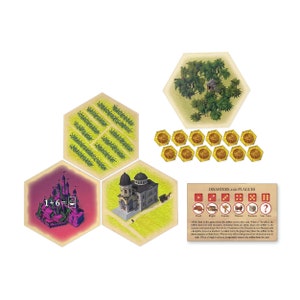 Super Pack! Lost Jungle, Wizard&#39;s Castle, Thieves&#39; Guild, Plantation and Disasters Robber Scenario compatible with Catan&#39;s Settlers of Catan