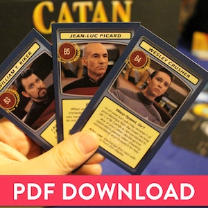 スタートレック TNG キャラクターカード - 非公式次世代拡張 - カタンのスタートレック カタンと互換性のあるデジタルダウンロード