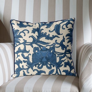 Chinoiserie pillows, blue and white cushion covers, oriental decor, oriental pillow covers, hampton style, chinoiserie cushion asian decor