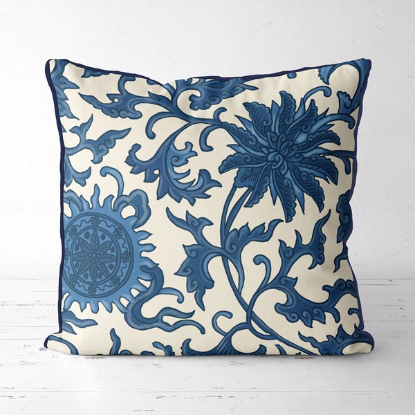 Blue and White Pillows Etsy