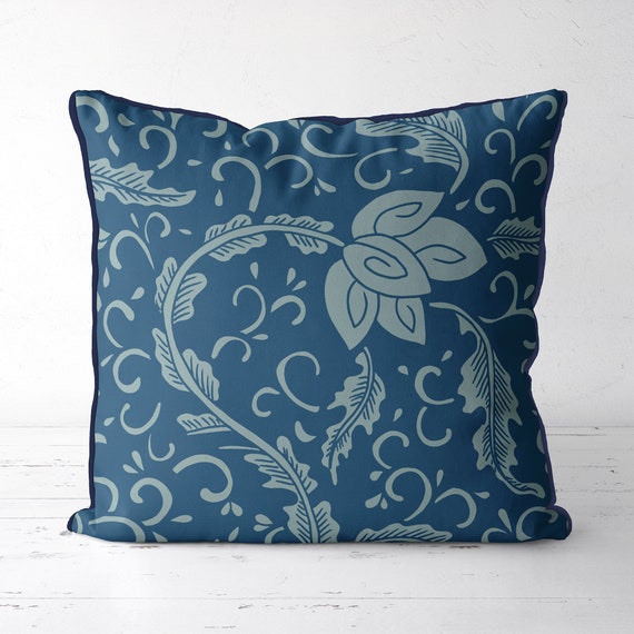 Peacock Blue Cushion Covers Chinoiserie Cushion Covers Oriental Throw Pillow Asian Scatter Cushion Chinese Design Pillow Sham LOTUS CURLS Etsy Singapore