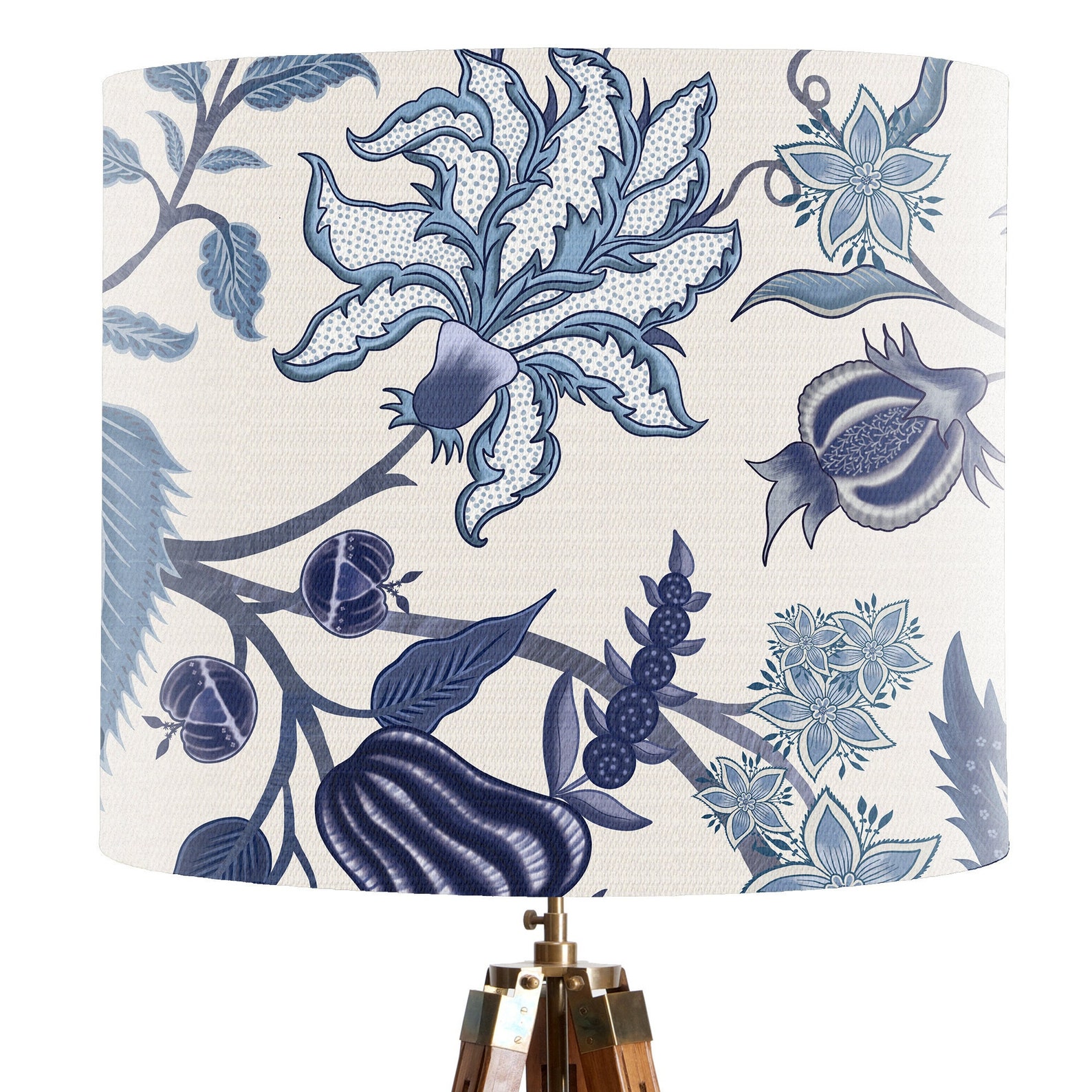 Blue and White Designer Lampshade Coastal Decor Lamp Shade Etsy