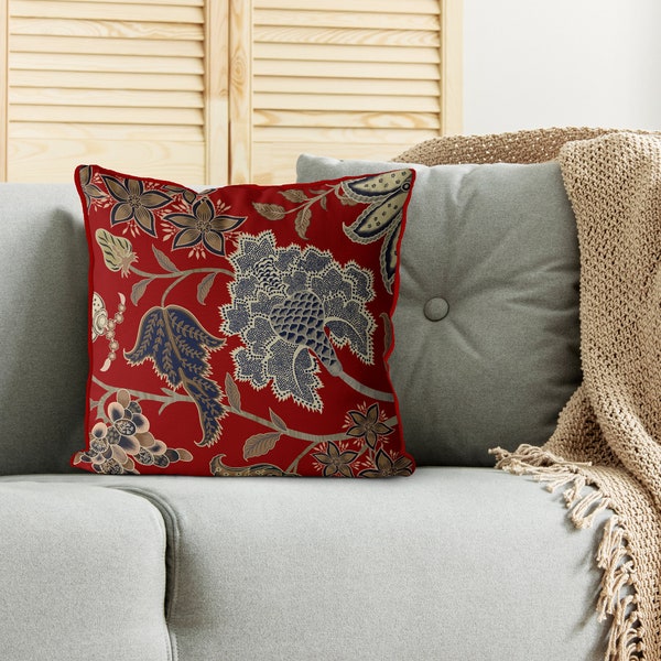 Red and Black Sofa Pillows Etsy