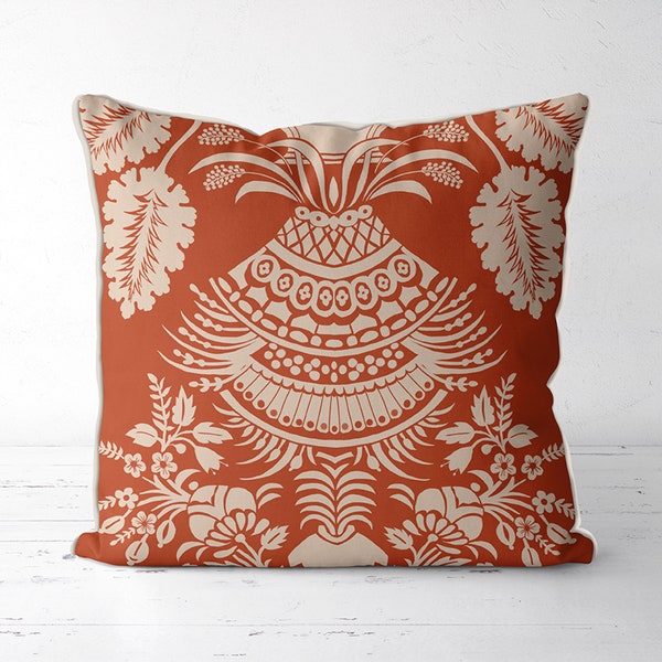Orange Throw Pillow Etsy UK