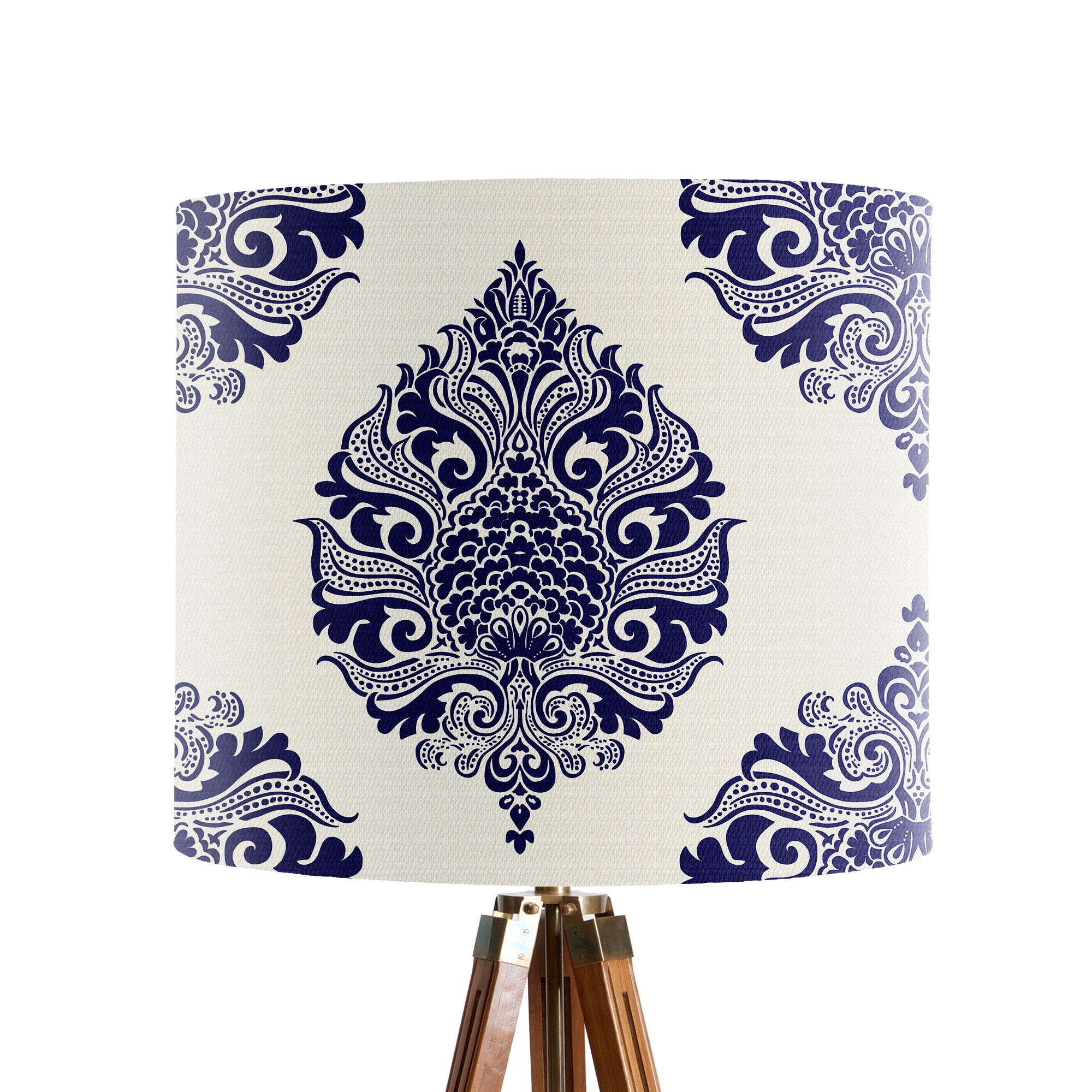 Blue and White Lamp Shade Pendant Design Lampshade Hamptons - Etsy