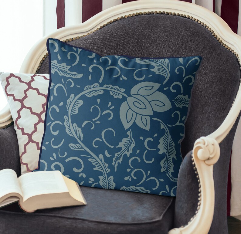 Peacock Blue Cushion covers Chinoiserie cushion covers Etsy