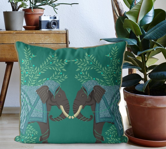 Elephant throw pillows discount