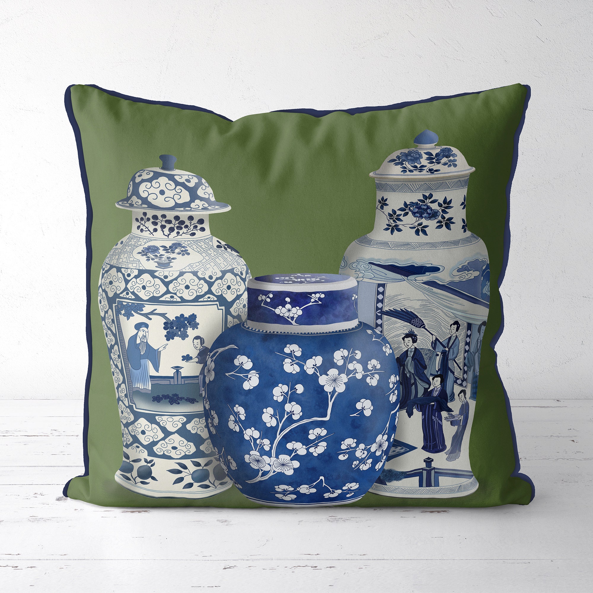 Kussensloop en coton 50 x 60 cm certifiée Oeko-Tex - Vert menthe