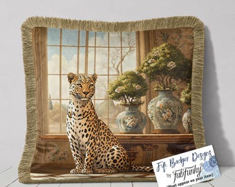 Leopard - Federa per cuscino, 60 x 60 cm, motivo