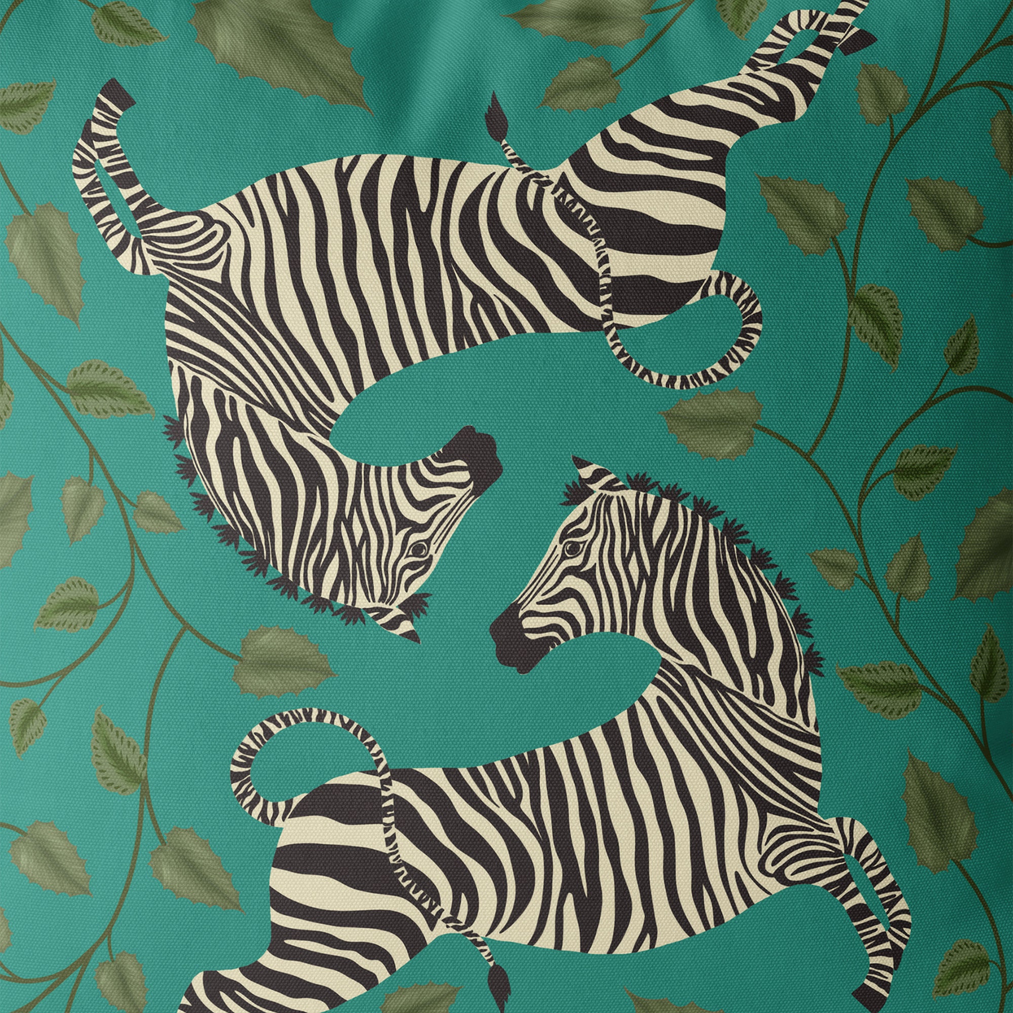 Zebra Cushion Cover Throw Pillow Cover Jade Green Tropical Etsy UK