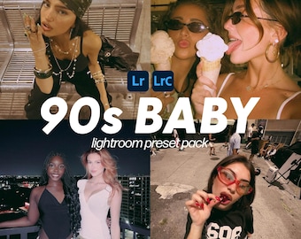90s BABY Lightroom Presets: Mobile & Desktop | Retro Presets, Vintage, Film Aesthetic
