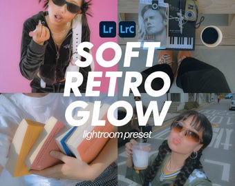 Ajuste preestablecido de Lightroom RESPLANDOR RETRO SUAVE (móvil y escritorio) / Estética retro, años 90, 2000, estilo vintage