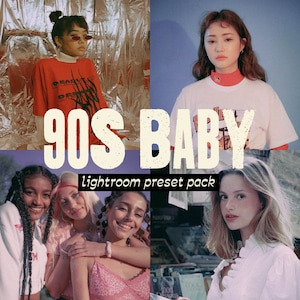 5 90s Baby Lightroom Presets (Mobile + Desktop) | Vintage Presets, Mobile Presets, Desktop Presets, Retro Aesthetic, 80s, 90s, Old School