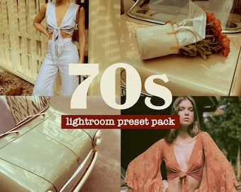 70s Lightroom Preset Pack (Mobile + Desktop) | 70s Vintage, Aesthetic Presets, Retro 70s | 1970s Vibes, Insta Blogger, Vintage Presets