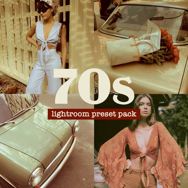 70s Lightroom Preset Pack (Mobile + Desktop) | 70s Vintage, Aesthetic Presets, Retro 70s | 1970s Vibes, Insta Blogger, Vintage Presets