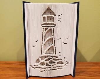 Lighthouse cut and fold book fold pattern