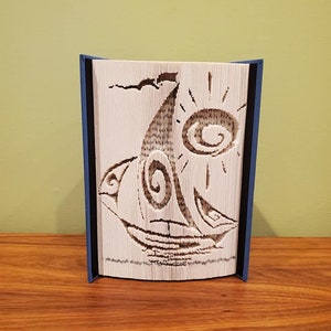 Boat cut and fold book fold pattern