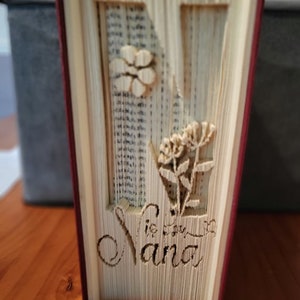 N is for nana cut & fold book folding pattern