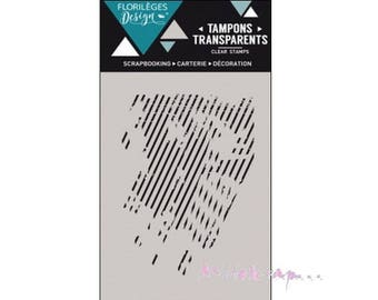 Transparent stamp, line stamp, Florilèges Design stamp, scrapbooking pad