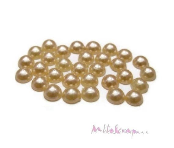 Half-pearls, half-pearls to glue, half-pearls 10 mm, scrapbooking  half-pearls, 20 pieces