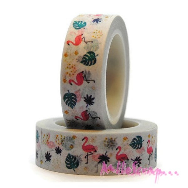 Masking flamingo rosa, masking tape urlaub, masking tape scrapbooking, 10 meter