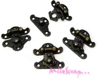 Hinges closures, hinges metal bronze, hinges scrapbooking, 2 pieces