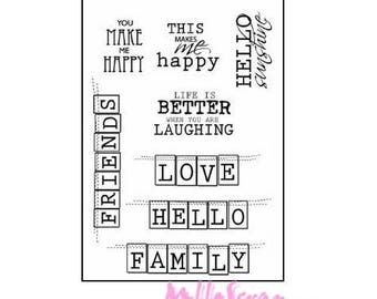 Clear stamps KAISERCRAFT acrylic stamp, stamp, scrapbooking, 8 pieces