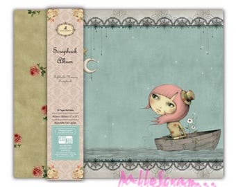 Album scrapbooking, pochettes transparentes 30 X 30 cm, album Santoro Mirabelle