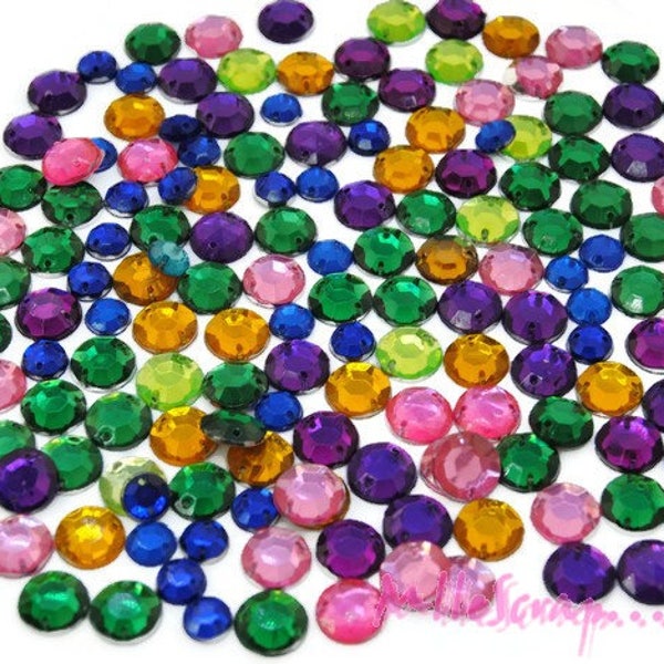 Strass à coudre, strass à coller, gros lot strass, embellissement scrapbooking, 150 pièces