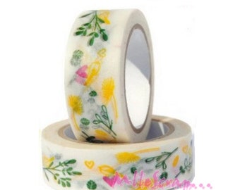 Masking tape, masking tape fleurs, masking tape scrapbooking, 10 mètres