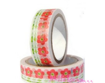 Masking tape, masking tape fleurs, masking tape scrapbooking, 10 mètres