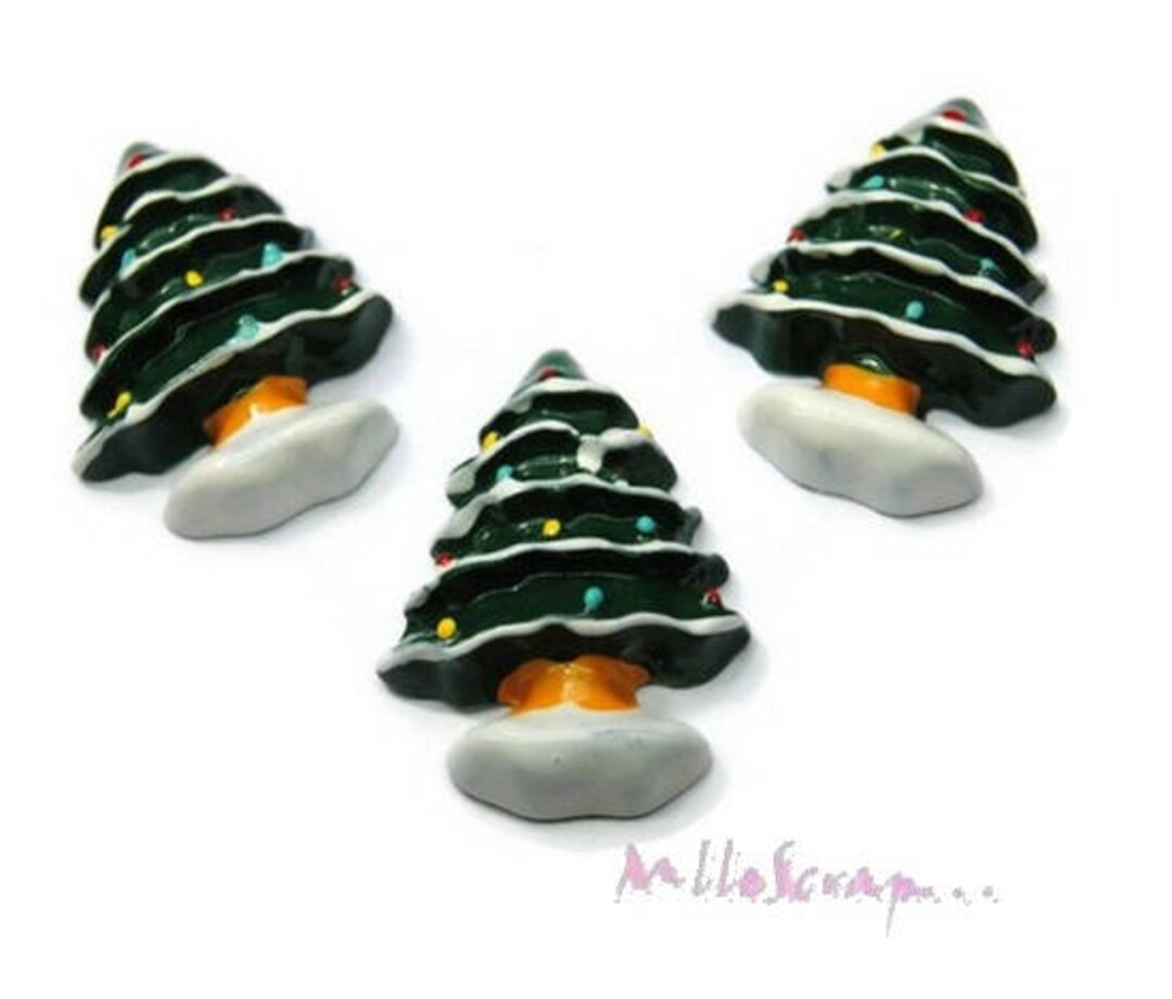 Fir Cabochons Christmas Trees Resin Fir Scrapbooking Etsy