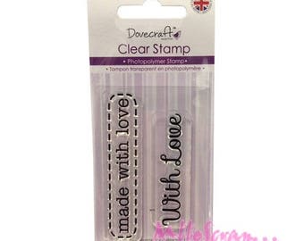 Clear stamp, stamp Dovecraft stamp made with love stamp scrapbooking