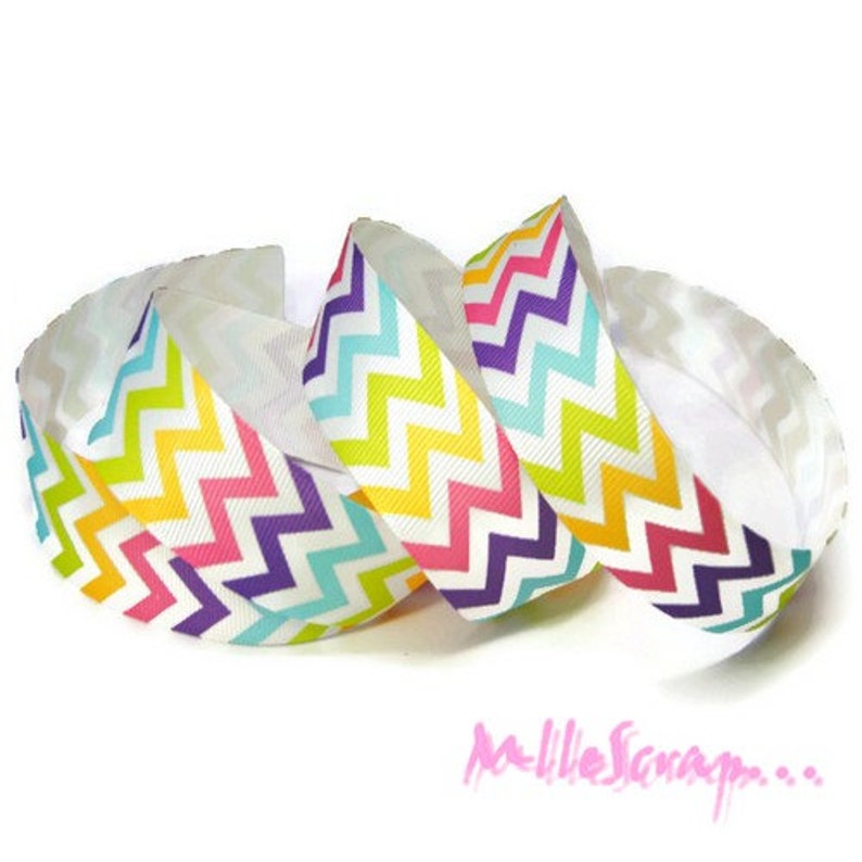 Printed Ribbon Ribbon chevrons, Ribbon, scrapbooking, 1 meter Ribbon image 1