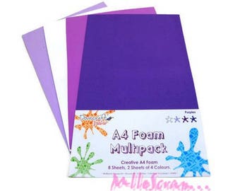 Feuilles de mousse, scrapbooking, 8 pièces