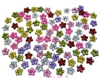 Strass à coller, strass fleurs, strass scrapbooking, 50 pièces