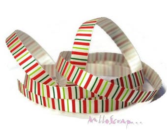 Printed ribbon, satin ribbon, Christmas ribbon, scrapbooking ribbon, 1 meter