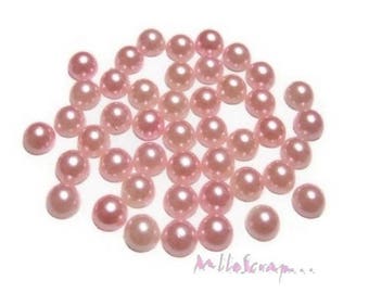 Cabochons demi-perles, demi-perles 8 mm, demi-perles scrapbooking, 20 pièces