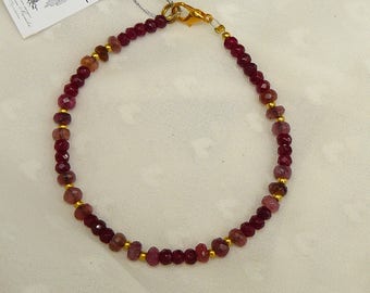 Garnet and tourmaline bracelet