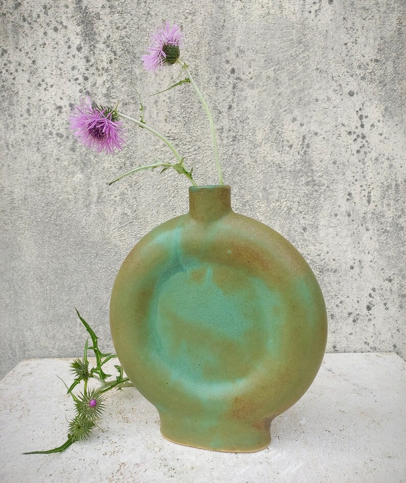 Handmade bronze ceramic bottle image 1