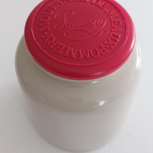 Vintage French Stoneware &quot;Pommery Moutarde de Meaux&quot; Storage Jar c1970