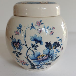 Vintage "Sadler" England Ginger- Candies Jar- Canister Floral Pattern c1960