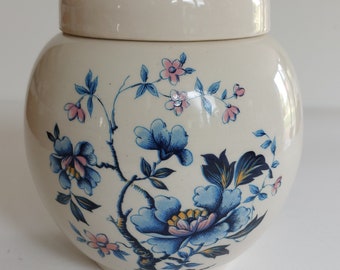 Vintage "Sadler" England Ginger - Bonbonglas - Kanister Blumenmuster c1960