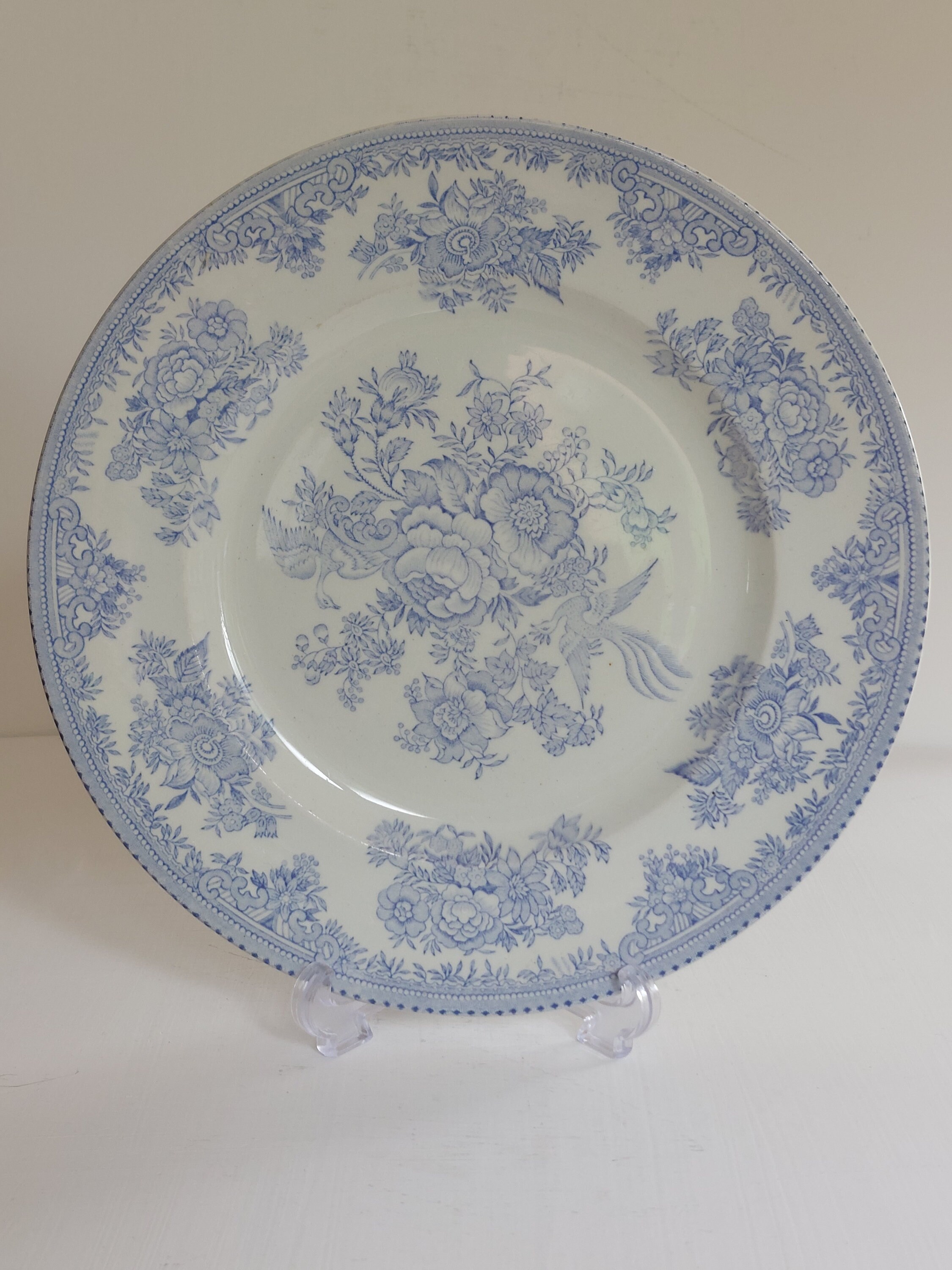 キ*ル様 ①廃番！Plum Asiatic Burleigh 花鳥柄 プレート Burleigh Blue Asiatic Pheasants - Etsy