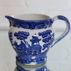 Antique Allertons Ltd England &quot;Willow&quot; Milk Jug- Creamer c1900s