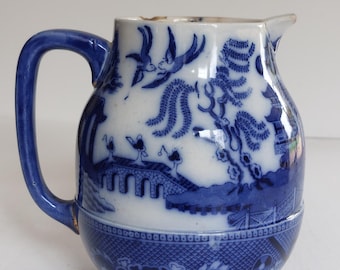 Atractiva jarra-jarrón vintage Royal Doulton con diseño de sauce, de tamaño grande, c1920